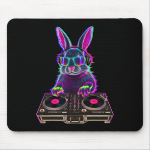 Tapis De Souris Festival de House Music Lapin Dj Techno Rave Edm E