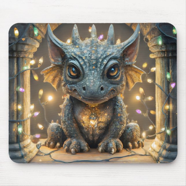 Tapis De Souris Festivals Lumières Chibi Gargoyle Dragon (Devant)
