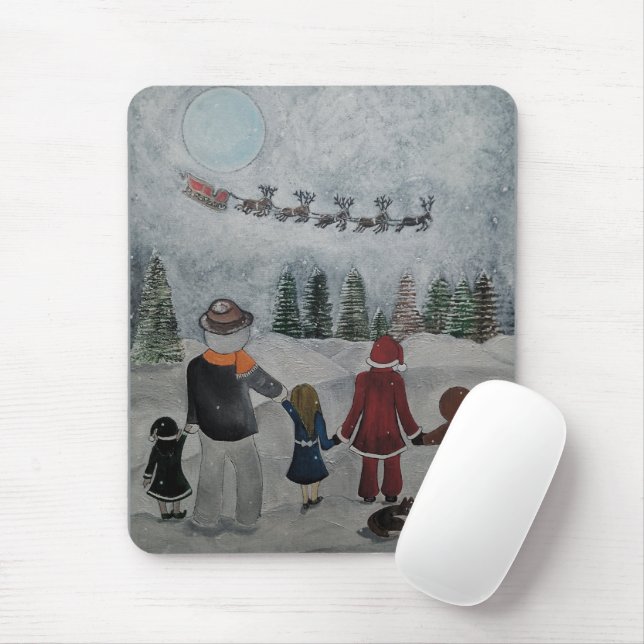 Tapis De Souris Festive Friends Painting by Alfred Fox (Avec souris)