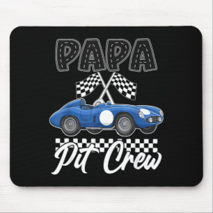 Tapis De Souris Fête d'anniversaire de voiture de course famille d