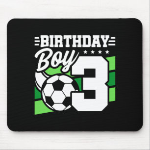 Tapis De Souris Fête de football de 3 ans 3e anniversaire garçon