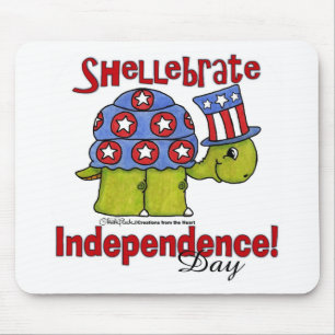 Tapis De Souris Fête de l'Indépendance des tortues Shellebrate !
