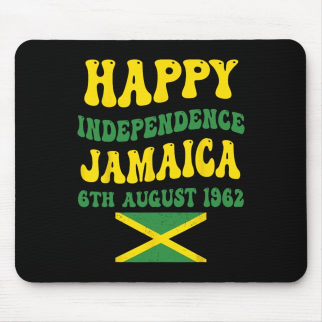 Tapis De Souris Fête de l'Indépendance Fier drapeau jamaïcain 6 ao (Devant)