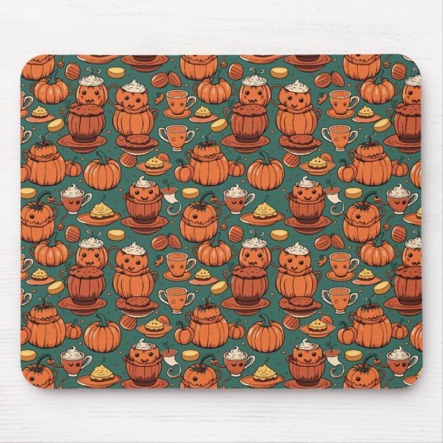 Tapis De Souris Fête de Pizzazz Éffrayante d'automne (Devant)