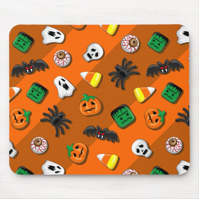 Tapis De Souris Fête des Candies Éffrayantes d'Halloween (Devant)