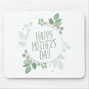 Tapis De Souris Fête des mères Serment vert Feuille   Mousepad
