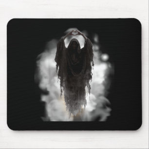 Tapis De Souris Fête des pères fantôme coeur mains horreur visage