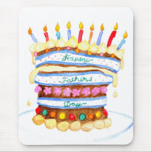 Tapis De Souris Fête des pères gâteau Mousepad