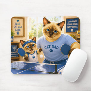 Tapis De Souris Fête des Pères pour les amateurs de ping-pong Cat