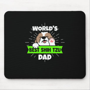 Tapis De Souris Fête des pères World Best Shih Tzu Chien Papa