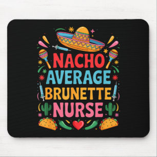 Tapis De Souris fête mexicaine cinco de mayo nacho brunette moyenn