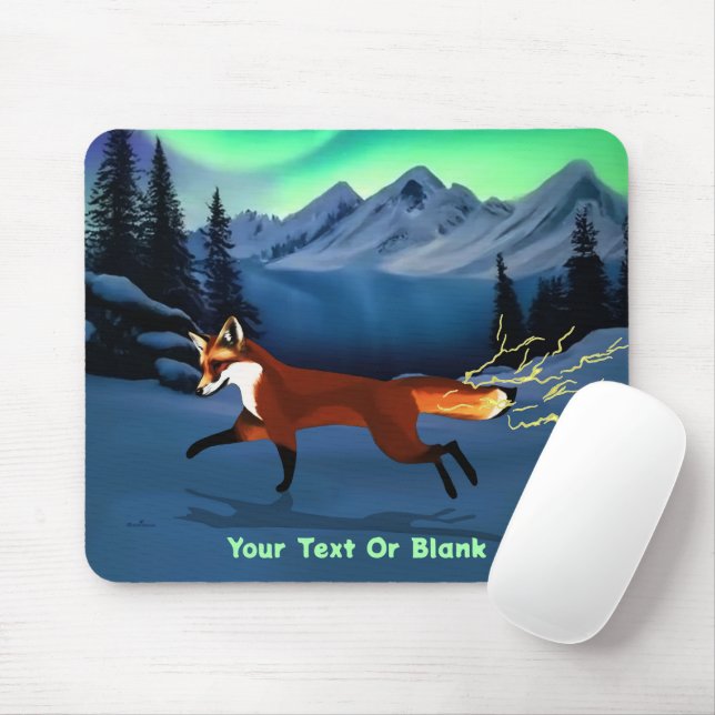 Tapis De Souris Feu de renard - Lumières du Nord (Avec souris)