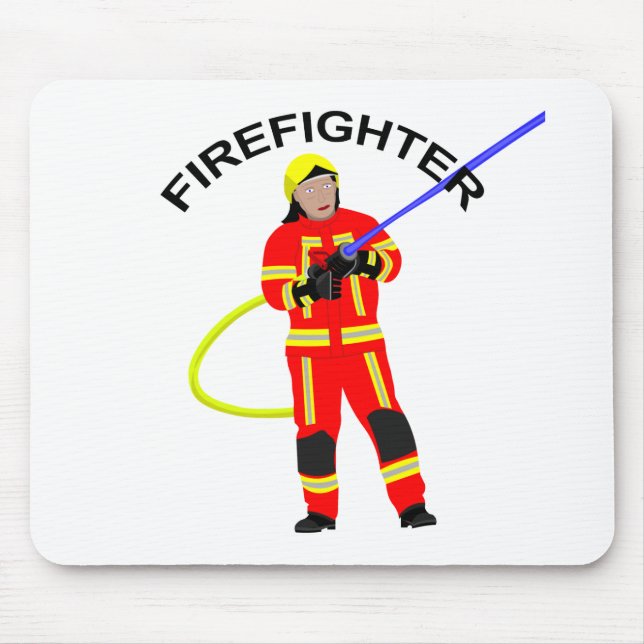 Tapis De Souris Feuerwehrmann in roter Einsatzkleidung Mousepad (Devant)
