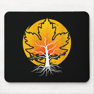 Tapis De Souris Feuille de carte d'automne de la saison d'automne