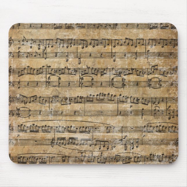 Tapis De Souris Feuille de musique vintage (Devant)