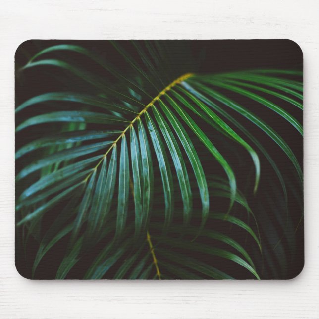 Tapis De Souris Feuille de palme tropicale Relaxant Vert Calme (Devant)
