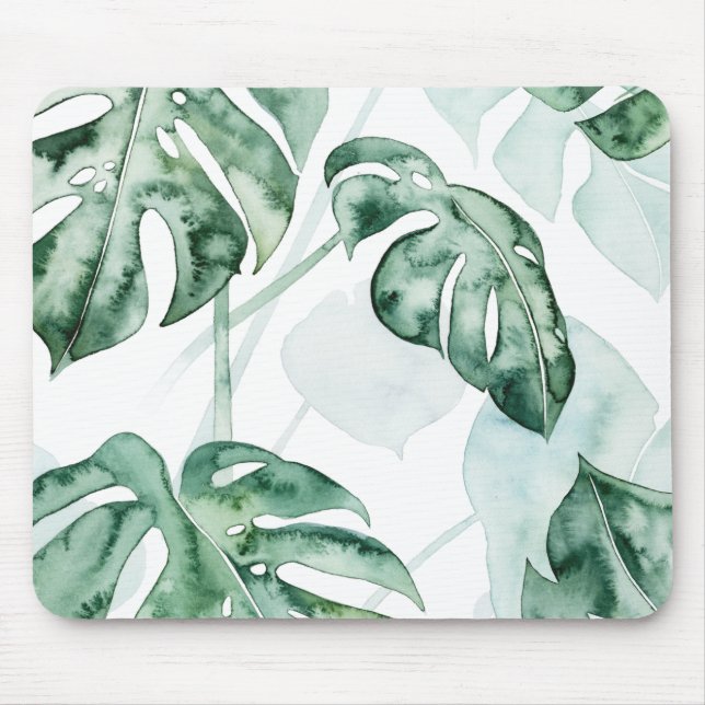 Tapis De Souris Feuille fractionnée de palme tropicale (Devant)
