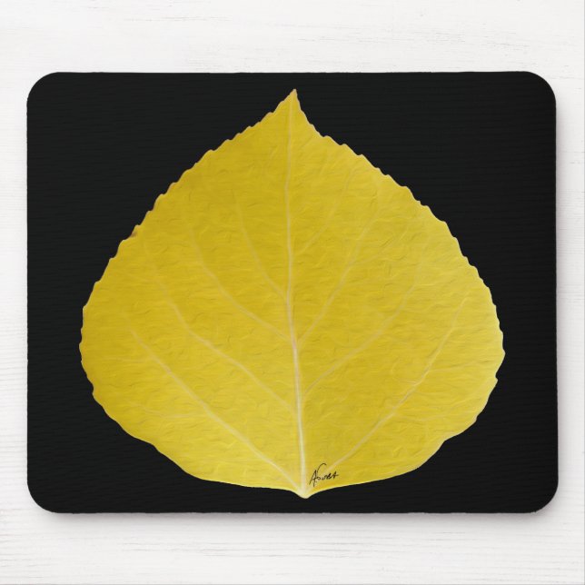 Tapis De Souris Feuille jaune #5 d'Aspen (Devant)