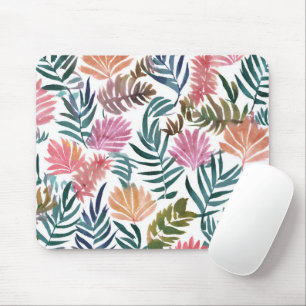 Tapis De Souris Feuilles botaniques aquarelle   Feuille florale co