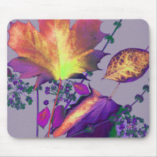 Tapis De Souris Feuilles d'automne à Lilac