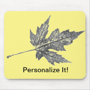 Tapis De Souris Feuilles Nature Imprime Mousepad