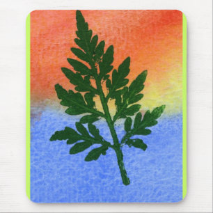 Tapis De Souris Feuilles Nature Imprime Mousepad