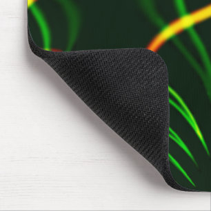 Tapis De Souris Feuilles virtuels verts, courbes jaunes "couleur f