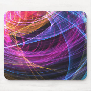 Tapis De Souris Feux Abstraits arc-en-ciel vortex