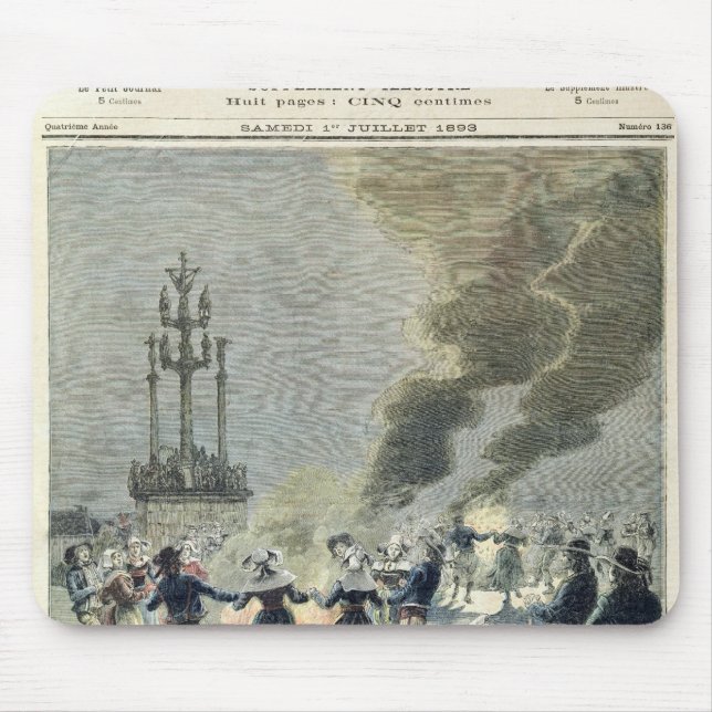 Tapis De Souris Feux allumés pour célébrer le solstice d'été (Devant)