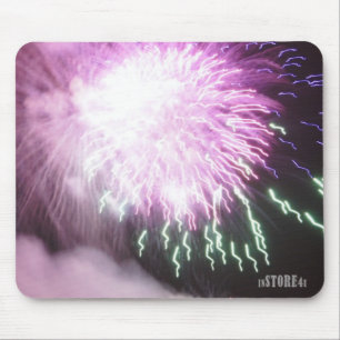 Tapis De Souris Feux d'artifice Mousepad - feux d'artifice violets