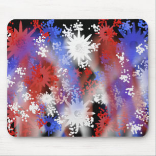 Tapis De Souris Feux d'artifice patriotiques Mousepad