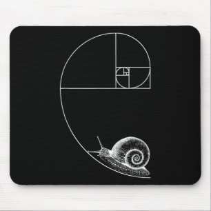 Tapis De Souris Fibonacci Avec Escargot Mathématiques Mathématique