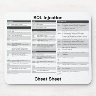 Tapis De Souris Fiche technique des commandes d'injection SQL