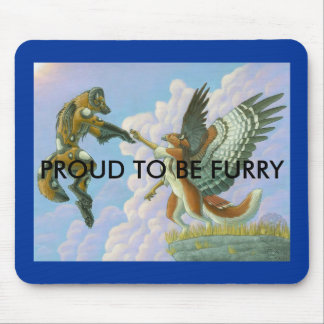 Tapis De Souris Fier d'être mousepad velu