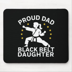 Tapis De Souris Fier Fier Papa Black Ceinture Fille Karate Papa Gr