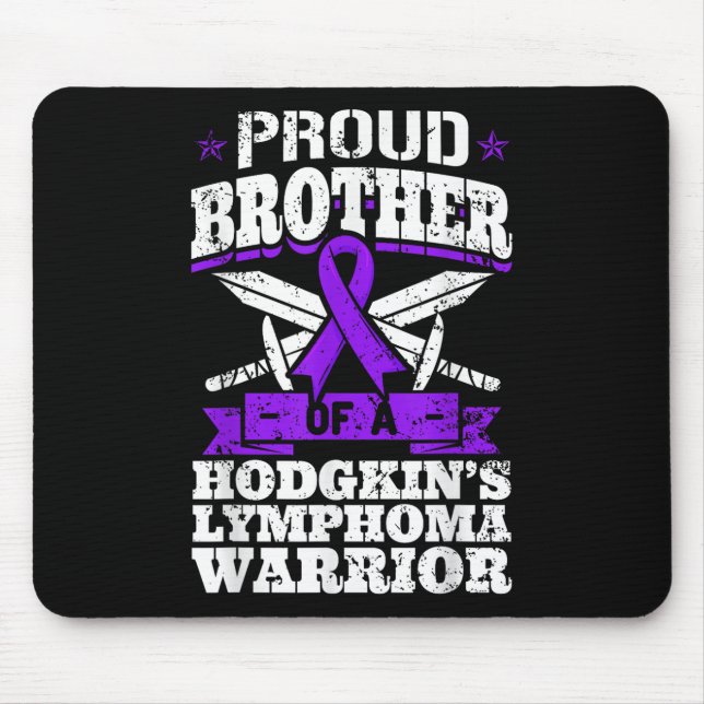 Tapis De Souris Fier Frère D'Un Guerrier Du Lymphome De Hodgkins H (Devant)