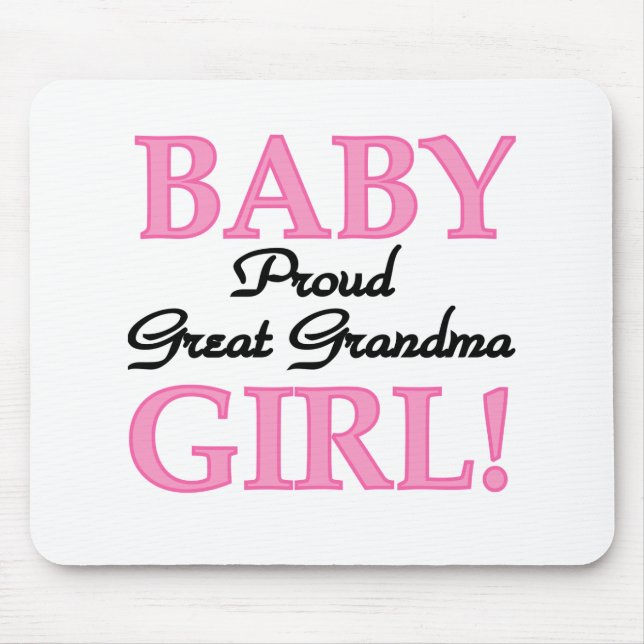 Tapis De Souris Fier Grand Grand-mère Baby Girl Tshirts et cadeaux (Devant)