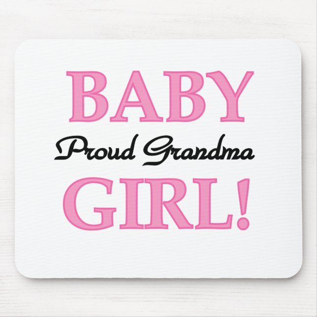 Tapis De Souris Fier Grand-mère Baby Girl Tshirts et cadeaux (Devant)
