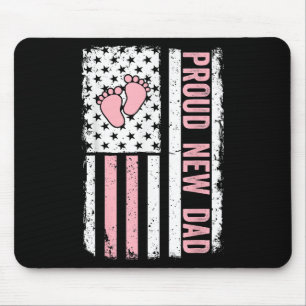 Tapis De Souris Fier Nouveau Papa Nouvelle Fille Bébé Fête des pèr