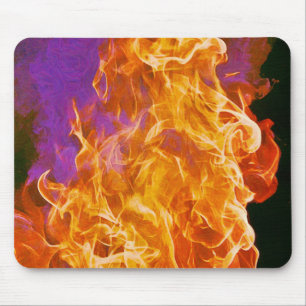 Tapis De Souris Fierce Hot Fire Abstrait Art Mouse Pad