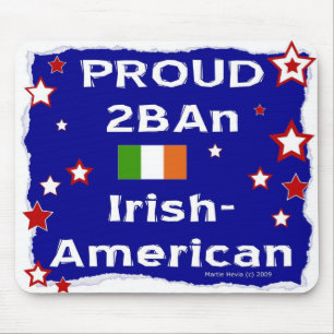 Tapis De Souris Fière 2B Un Irlandais-Américain - Mousepad