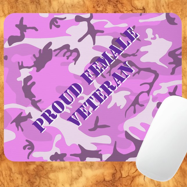 Tapis De Souris Fière Femme Vétérinaire Rose Violet Camo Pad (Créateur téléchargé)