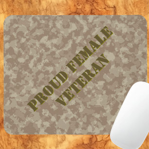 Tapis De Souris Fière Femme Vétérinaire Sable Tan Camo Souris Pad