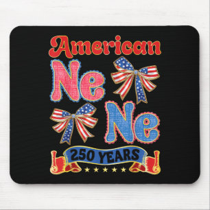 Tapis De Souris Fière grand-mère américaine Nene 250 ans Patriotiq