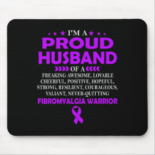 Tapis De Souris Fière Mari De Fibromyalgie Guerrier T