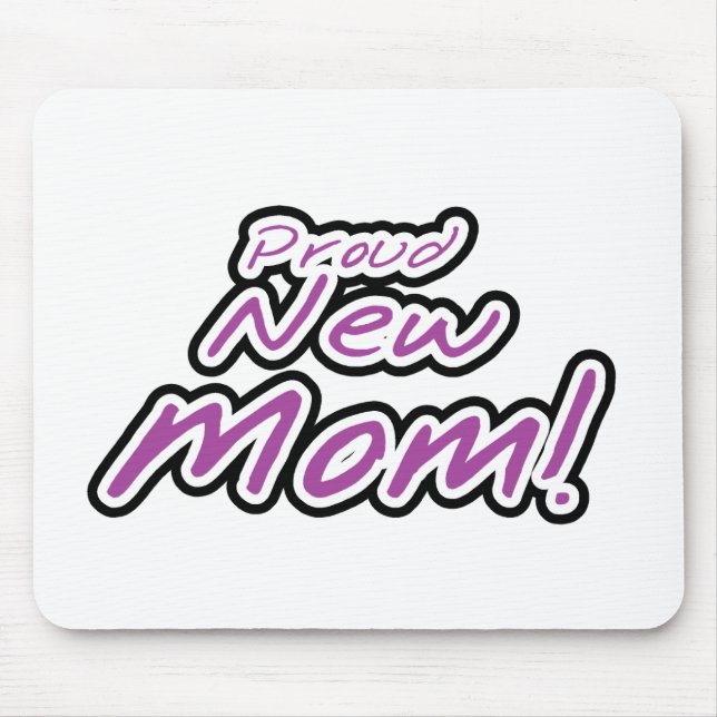 Tapis De Souris Fière nouvelle maman Purple Texte Tshirts et cadea (Devant)