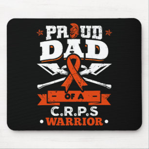 Tapis De Souris Fière Papa D'Un Mois De Guerrier De Crps Ruban Ora