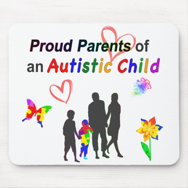 Tapis De Souris Fiers parents autistes (Devant)