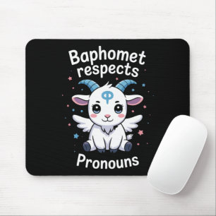 Tapis De Souris Fierté transgenre Baphomet respecte les pronoms