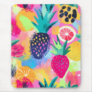 Tapis De Souris Fiesta Abstraite de fruits tropicaux Paradise